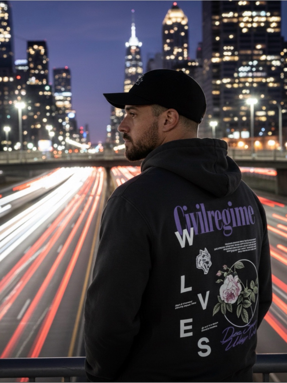 Darc Sport x Civil Regime ‘The wolf and the rose’ Heavy weight sweat shirt.